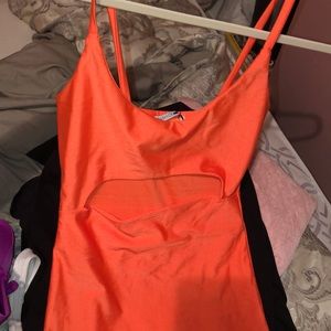 Fashionnova Neon Orange Dress